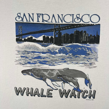 90s San Francisco Whale Watch Tee- L