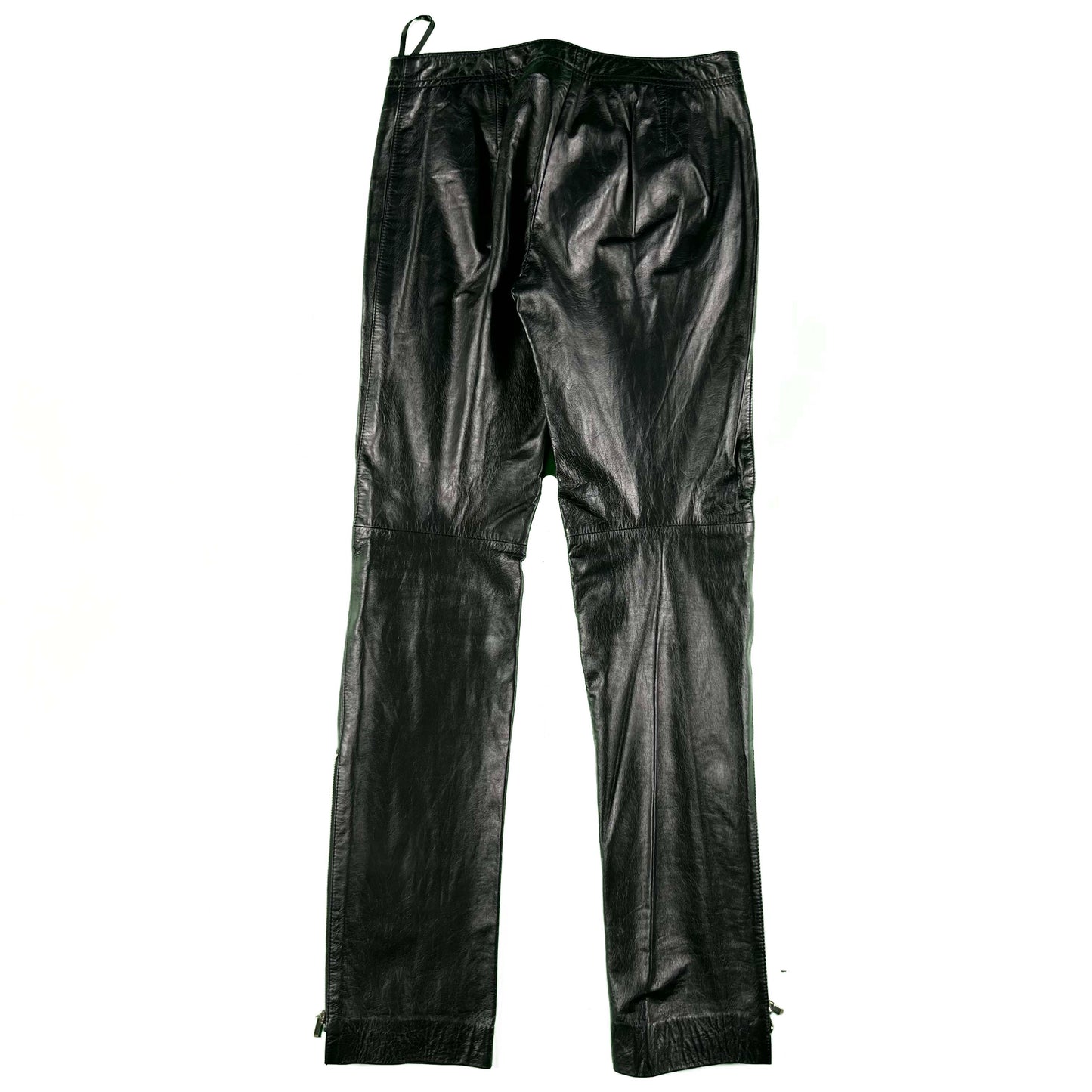 00s bebe Multi Zip Black Leather Pants- 27x31