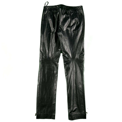 00s bebe Multi Zip Black Leather Pants- 27x31