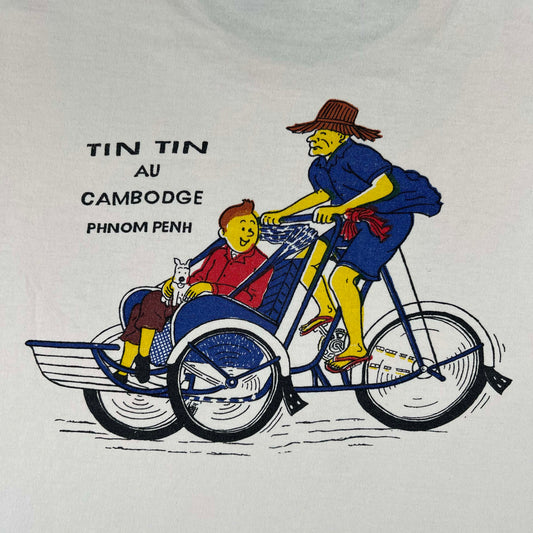 90s Tin Tin Au Cambodge Tee- L