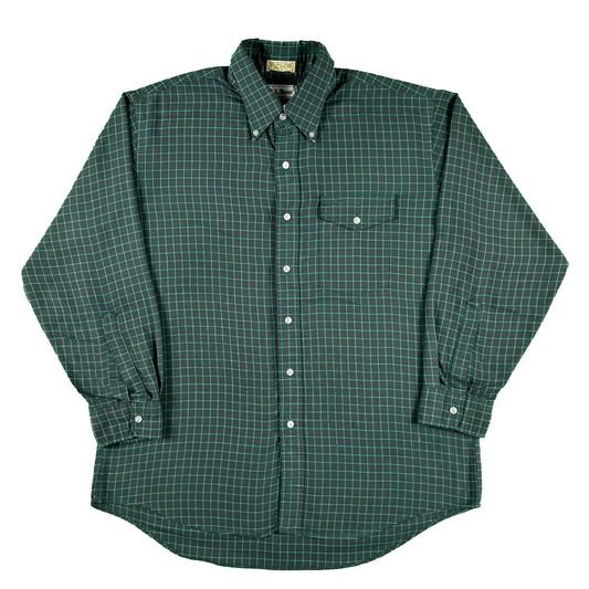 90s L.L. Bean Nicely Worn Lightweight Plaid Shirt- L