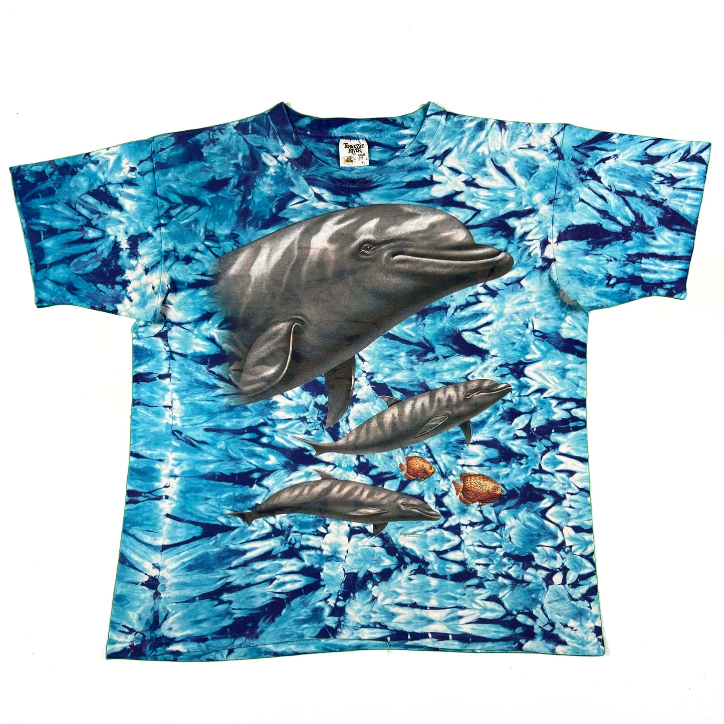 90s Dolphin Tie Dye Tee- XL