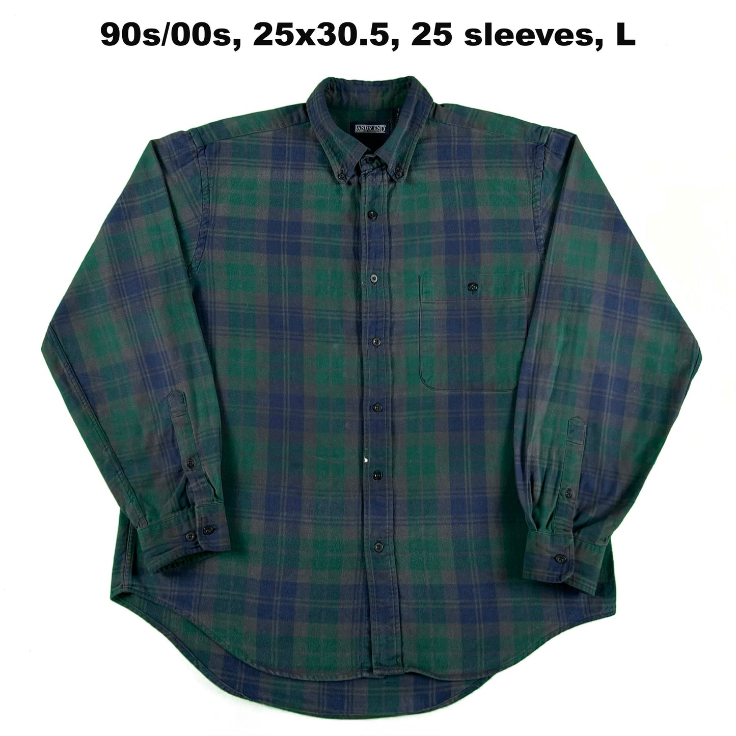 Vintage Lands' End 100% Cotton Flannels- SELECT SHIRT