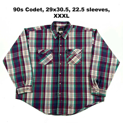 Vintage 100% Cotton Flannel Shirts- SELECT FLANNEL