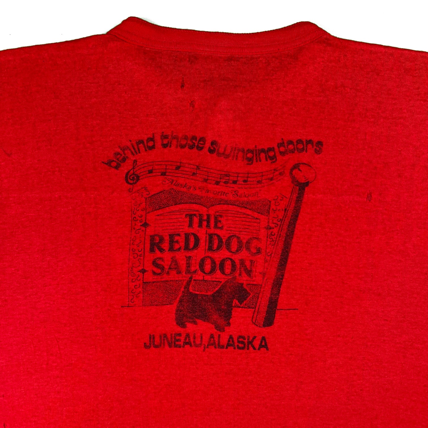 80s The Red Dog Saloon Thrashed Thermal Tee- L