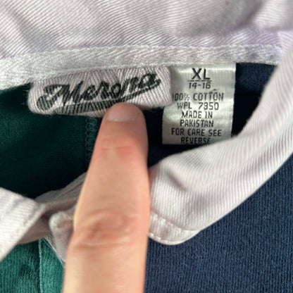 90s Color Block Rugby Shirt- XS