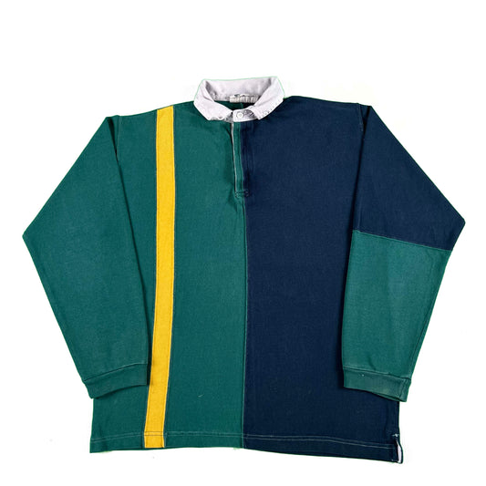 90s Color Block Rugby Shirt- XS
