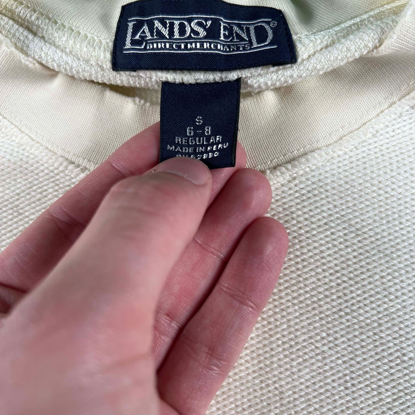 00s Lands' End Waffle Knit Like Top- S