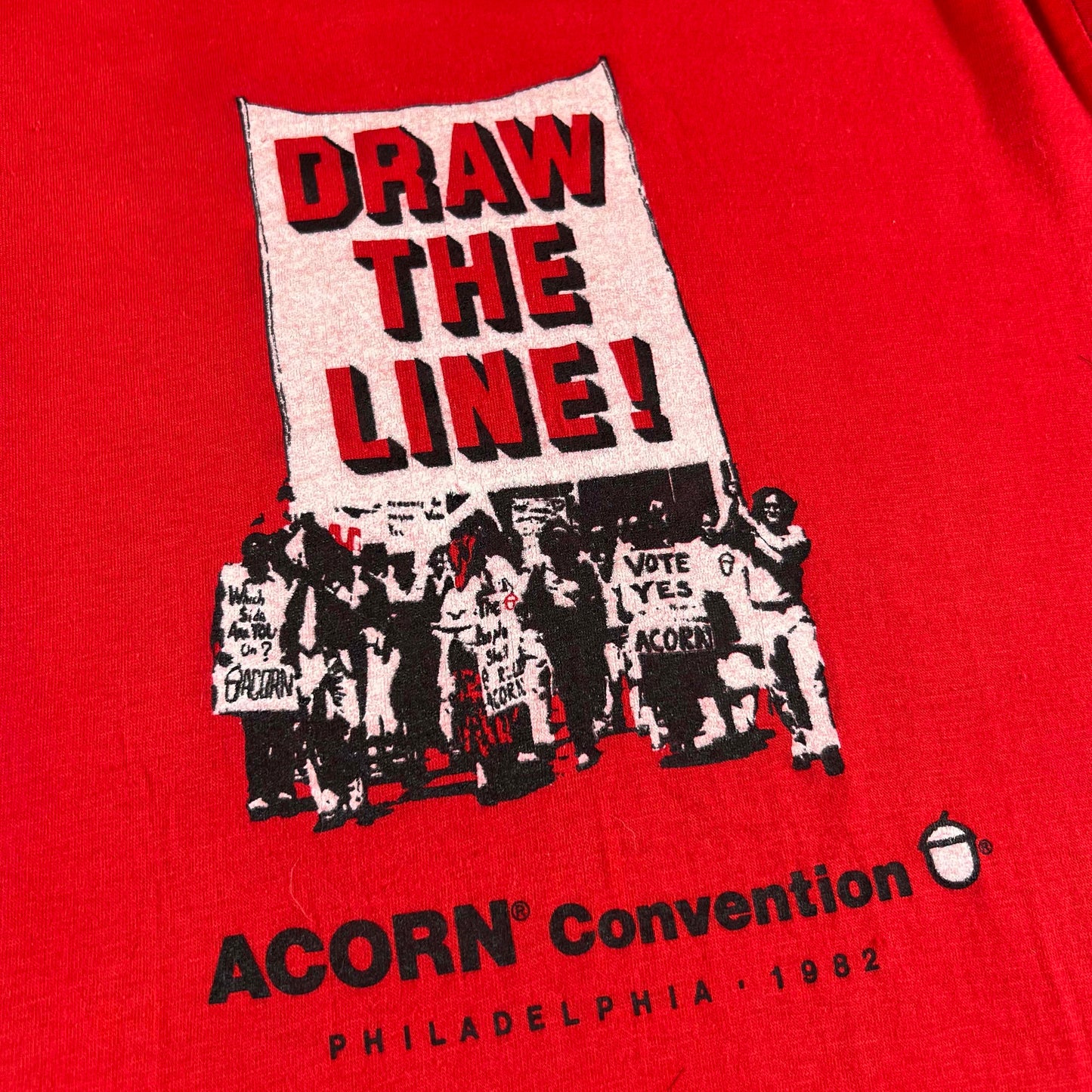 80s 'Draw The Line!' ACORN Convention Tee- S