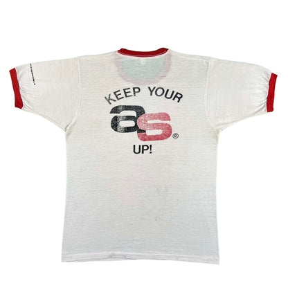 70s Keep Your Ass Up! Ringer Tee- M