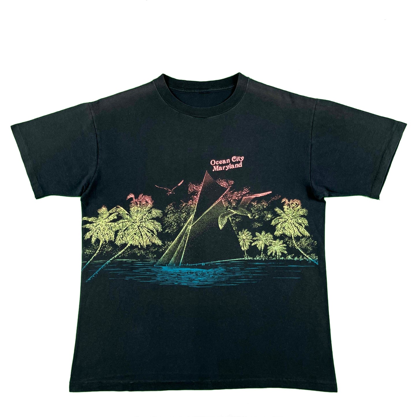 80s Ocean City Maryland Sailboat Tee- L