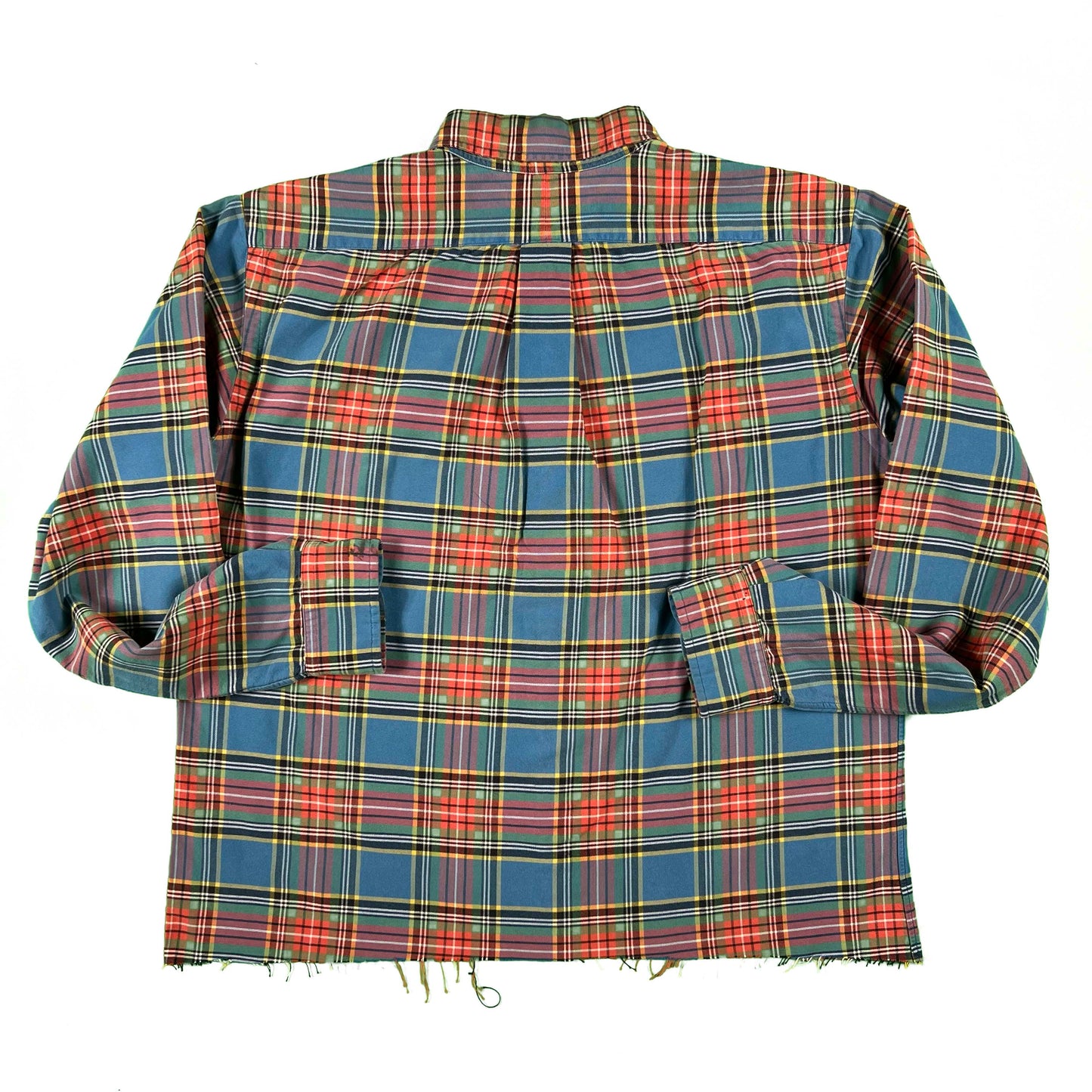 00s Polo RL Cropped Plaid Button Down- M