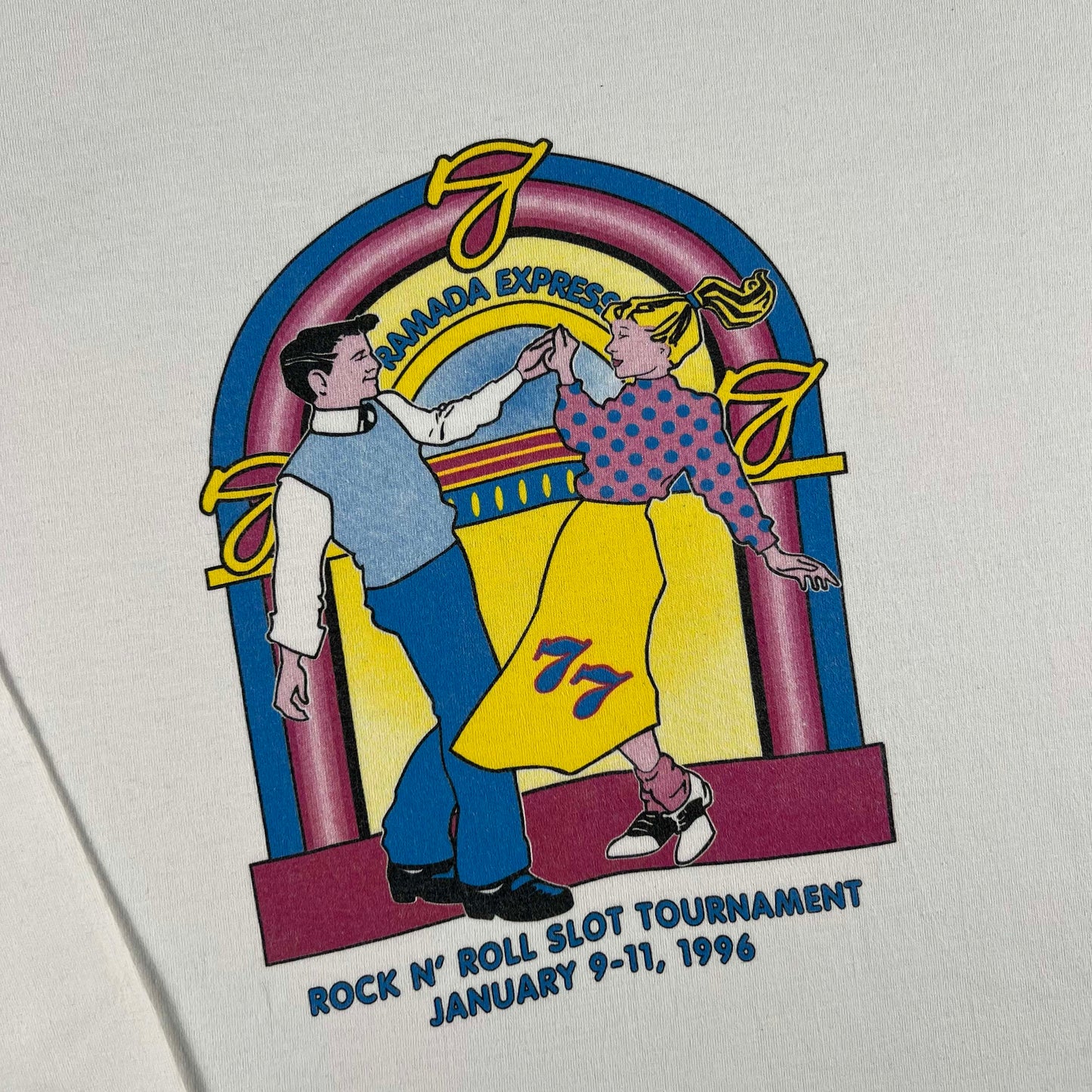 90s Rock N' Roll Slot Tournament Long Sleeve Tee- L
