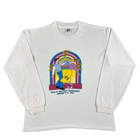 90s Rock N' Roll Slot Tournament Long Sleeve Tee- L