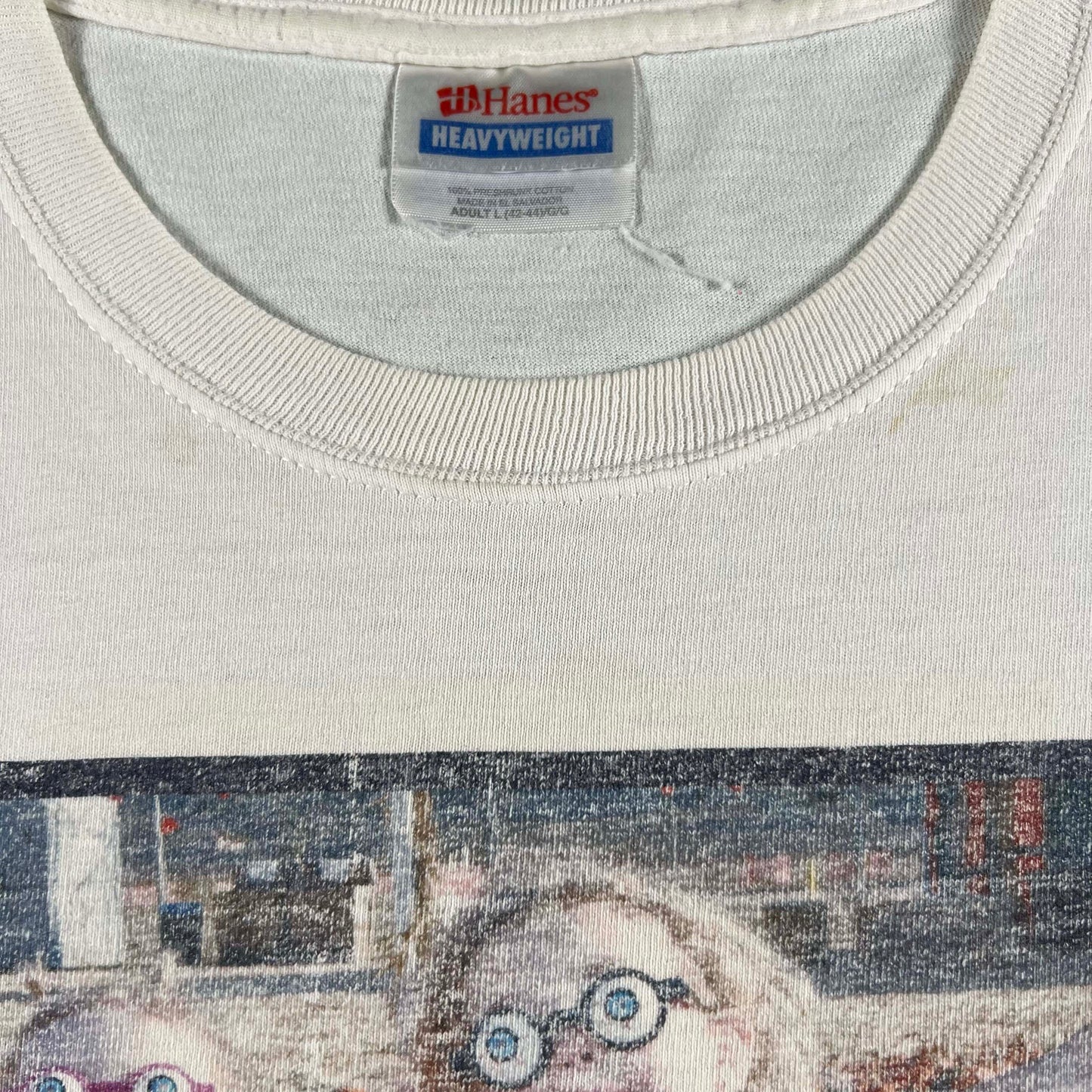 90s Googly Eye Glasses Photo Print Tee- L