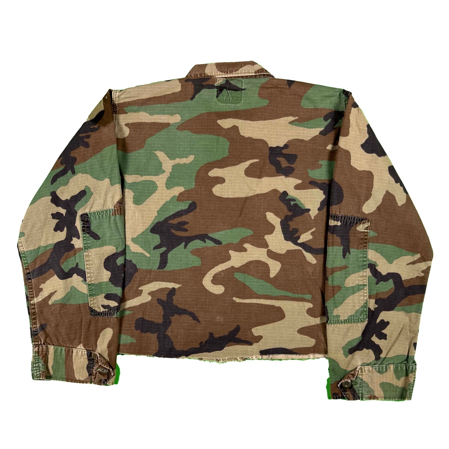 90s Cropped Camo Civil Air Patrol Utility Shirt- M