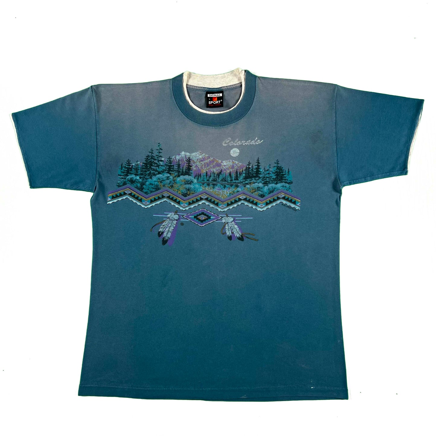 90s Sun Faded Colorado Landscape Tee- L
