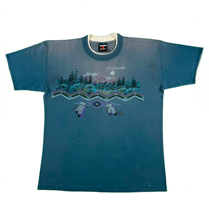 90s Sun Faded Colorado Landscape Tee- L
