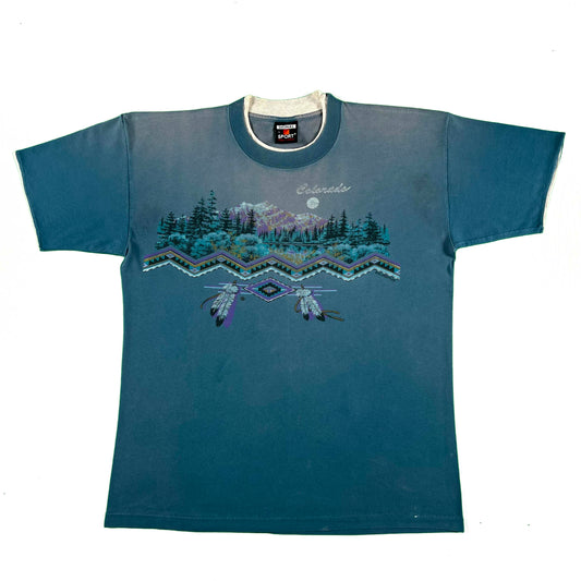 90s Sun Faded Colorado Landscape Tee- L