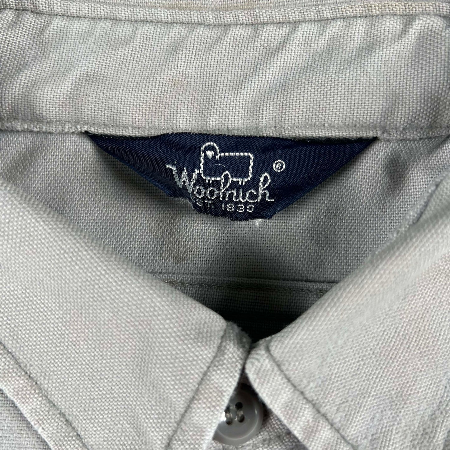 90s Woolrich Grey Painters Chamois Shirt- L