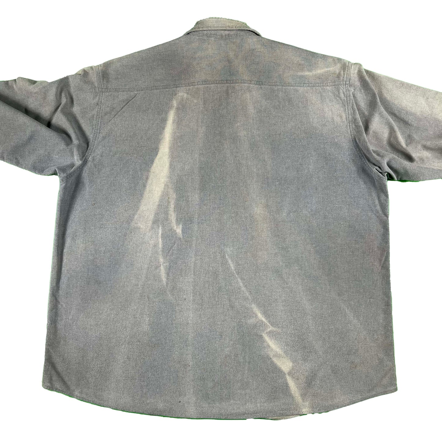 90s Sun Faded Blue/Grey Chamois Shirt- XXL