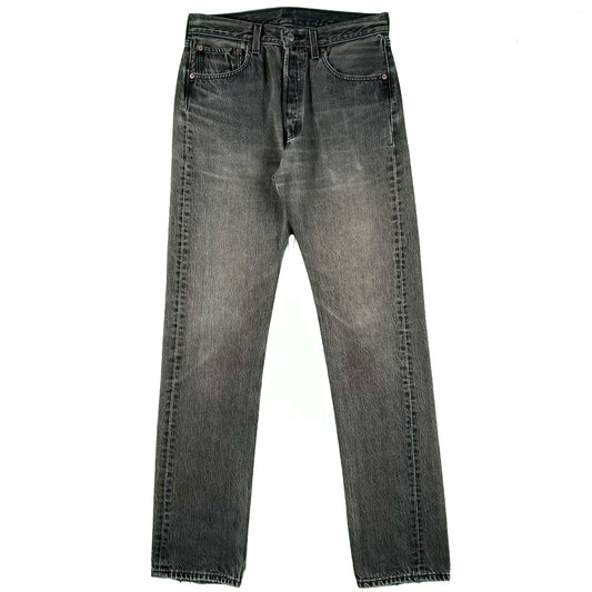 90s Sun Faded Black Levi's 501 Denim- 31x34