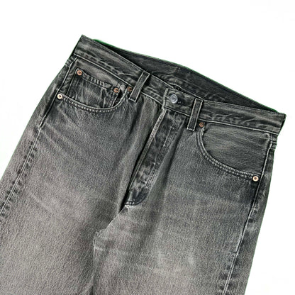 90s Sun Faded Black Levi's 501 Denim- 31x34