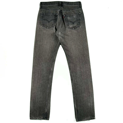 90s Sun Faded Black Levi's 501 Denim- 31x34