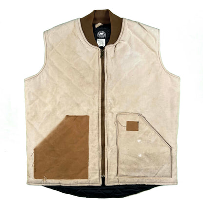 90s Sun Faded Key Canvas Work Vest- L