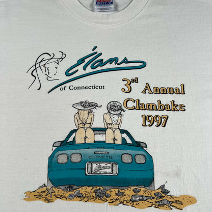 90s Elan's of Connecticut Strip Club Clambake Tee- XL