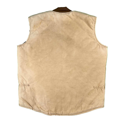 90s Sun Faded Key Canvas Work Vest- L