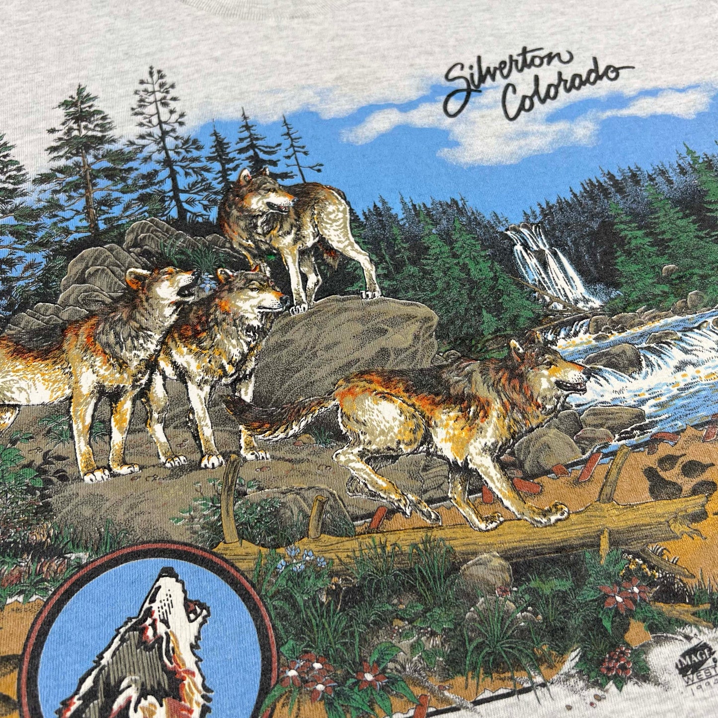 90s Silverton Colorado Wolves Tee- XL