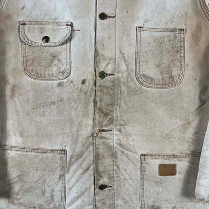 90s Key Sun Faded Canvas Barn Coat- XL