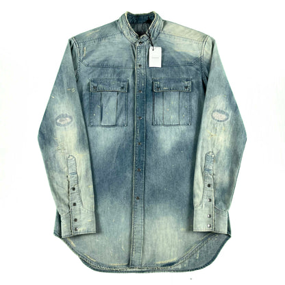 Balmain "Repaired" Denim Button Up- L