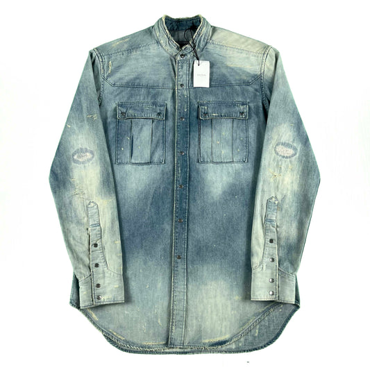 Balmain "Repaired" Denim Button Up- L