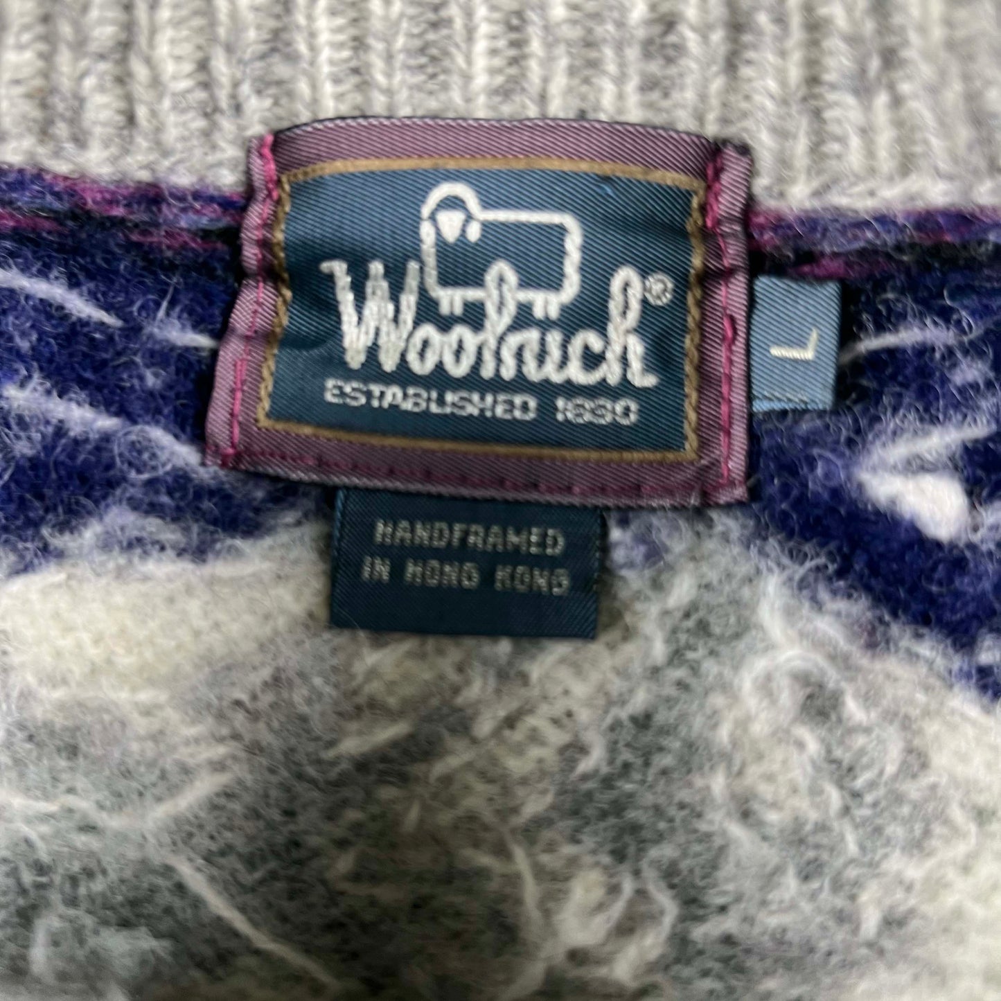 80s Woolrich Orca Whale Cardigan- M