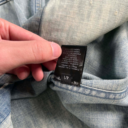 Balmain "Repaired" Denim Button Up- L