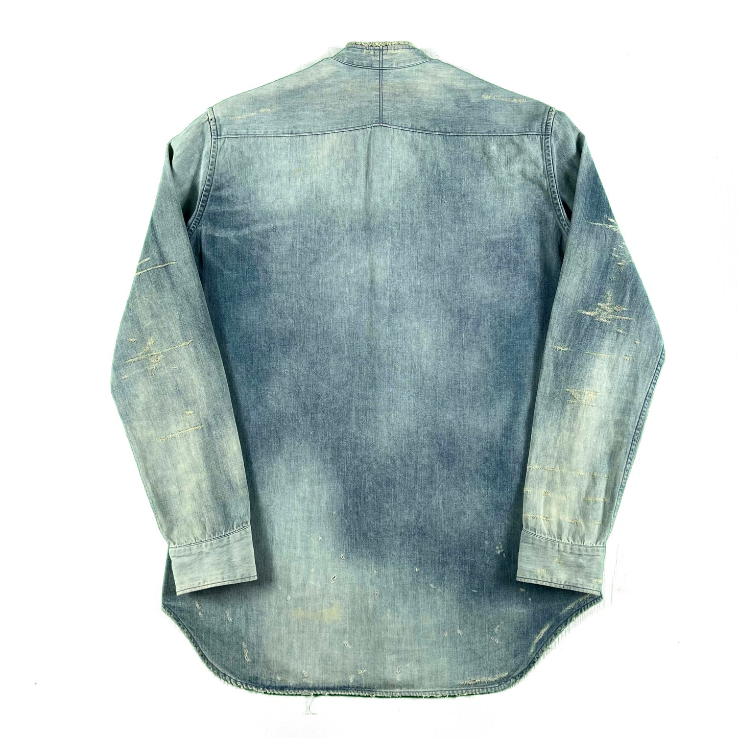 Balmain "Repaired" Denim Button Up- L