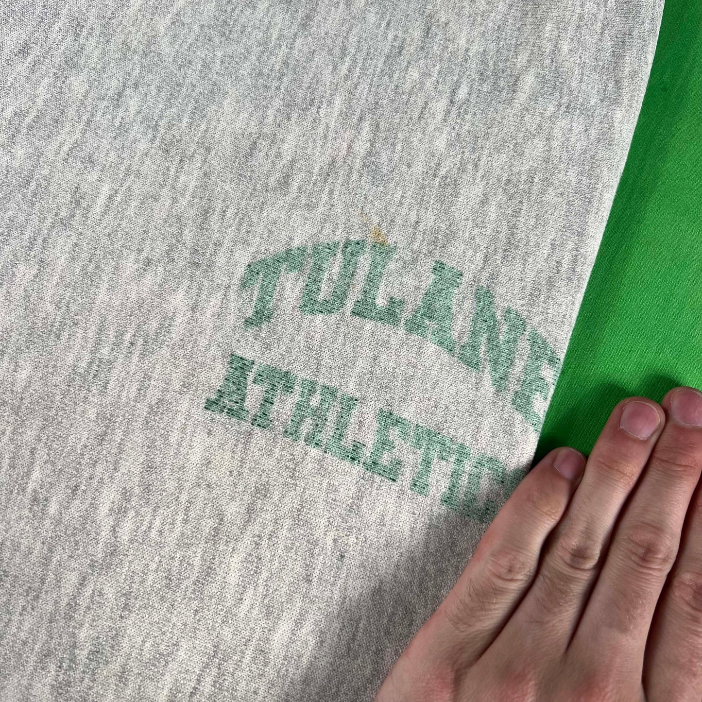 80s Tulane Athletics Reverse Weave Sweatpants- L