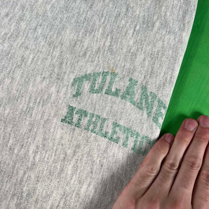 80s Tulane Athletics Reverse Weave Sweatpants- L