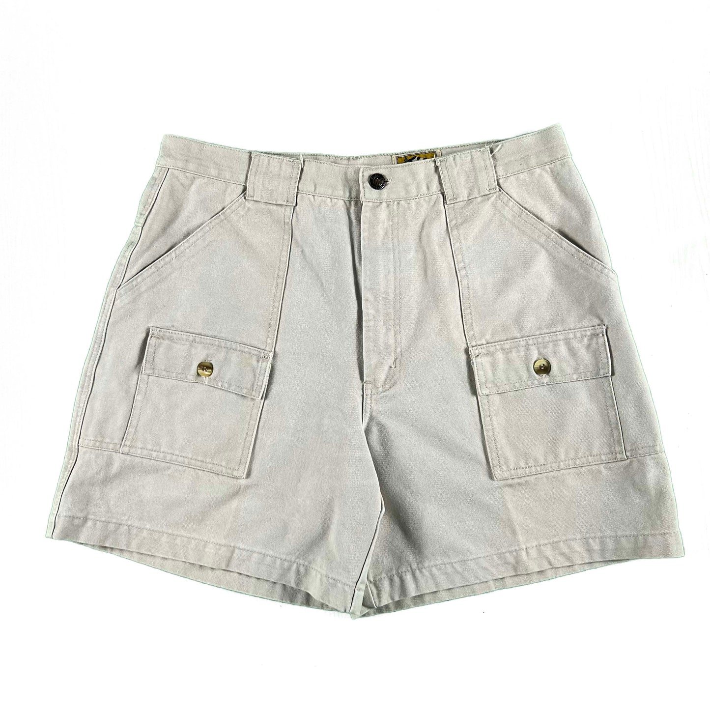 90s Cotton Canvas Bush Shorts- 32x6