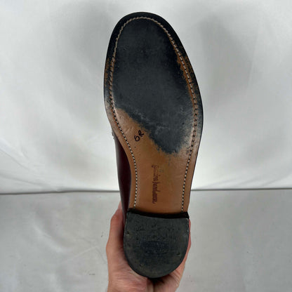 80s Oxblood Leather Tassel Loafers- M's 11.5, W's 13