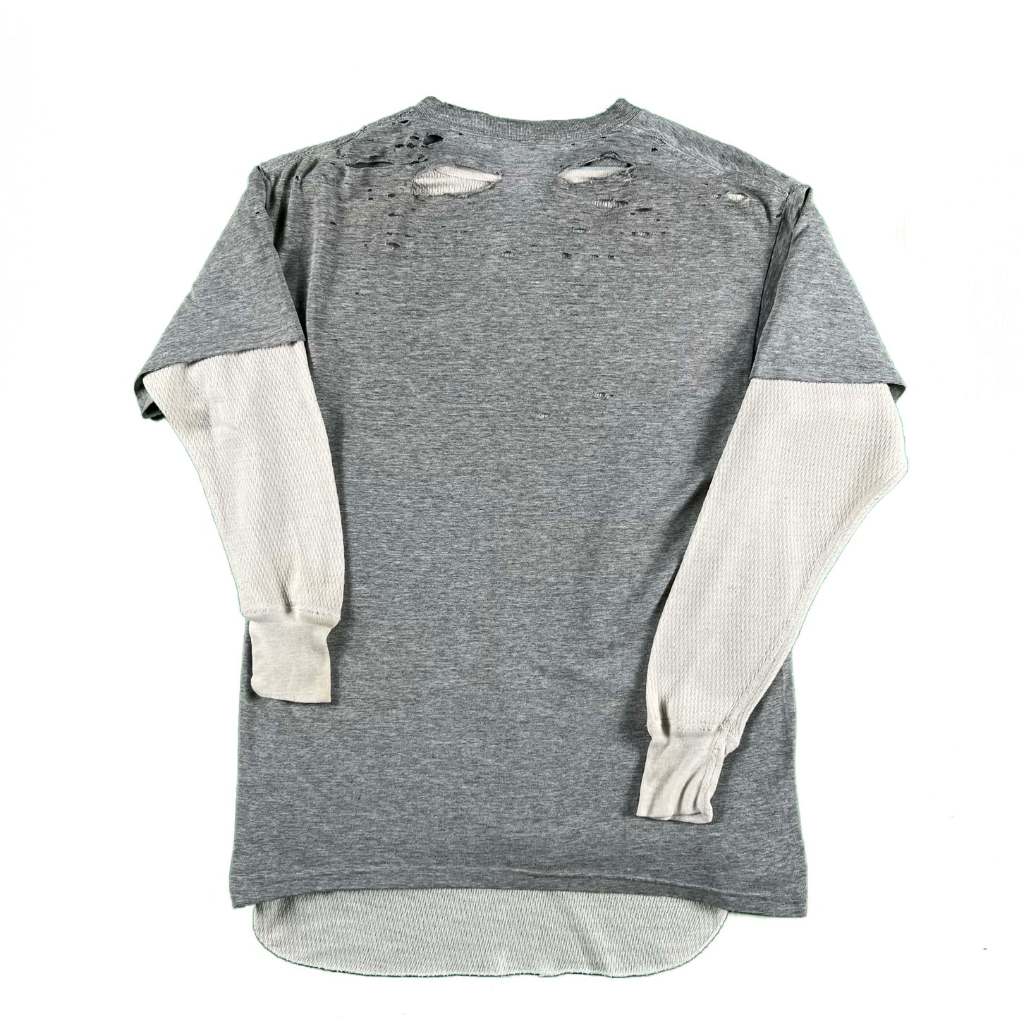 90s Perfectly Worn Canada Tee & Waffle Knit Thermal- L