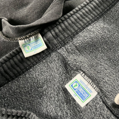 90s Dark Grey Chopped Charm Sweatsuit- L