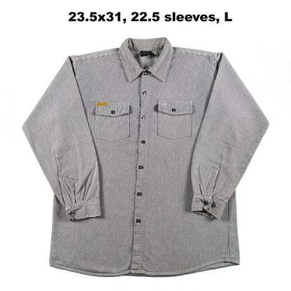Vintage Hickory Stripe Button Up Work Shirts- SELECT SHIRT