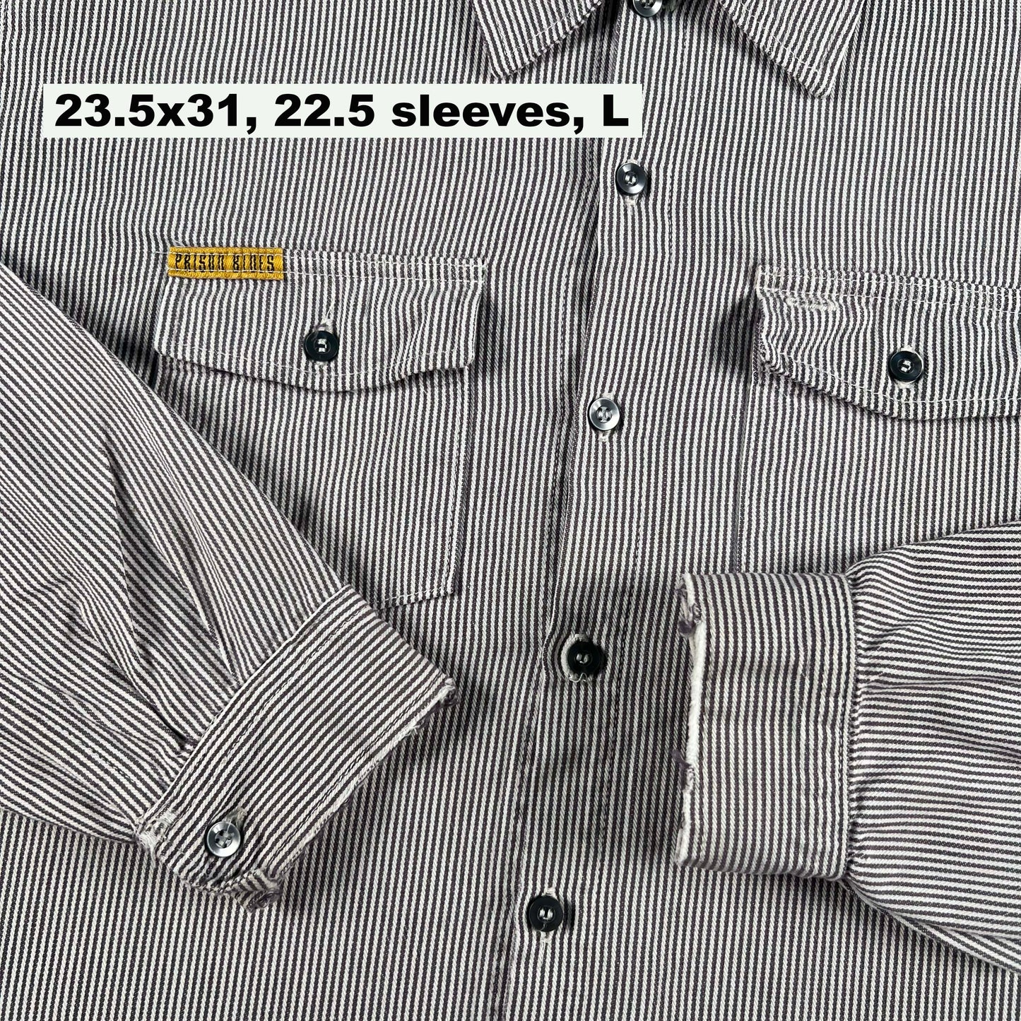 Vintage Hickory Stripe Button Up Work Shirts- SELECT SHIRT