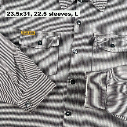 Vintage Hickory Stripe Button Up Work Shirts- SELECT SHIRT
