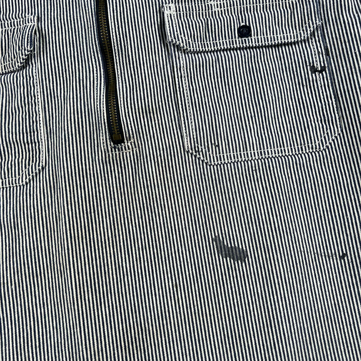 Vintage Hickory Stripe 1/2 Zip Work Shirts- SELECT SHIRT