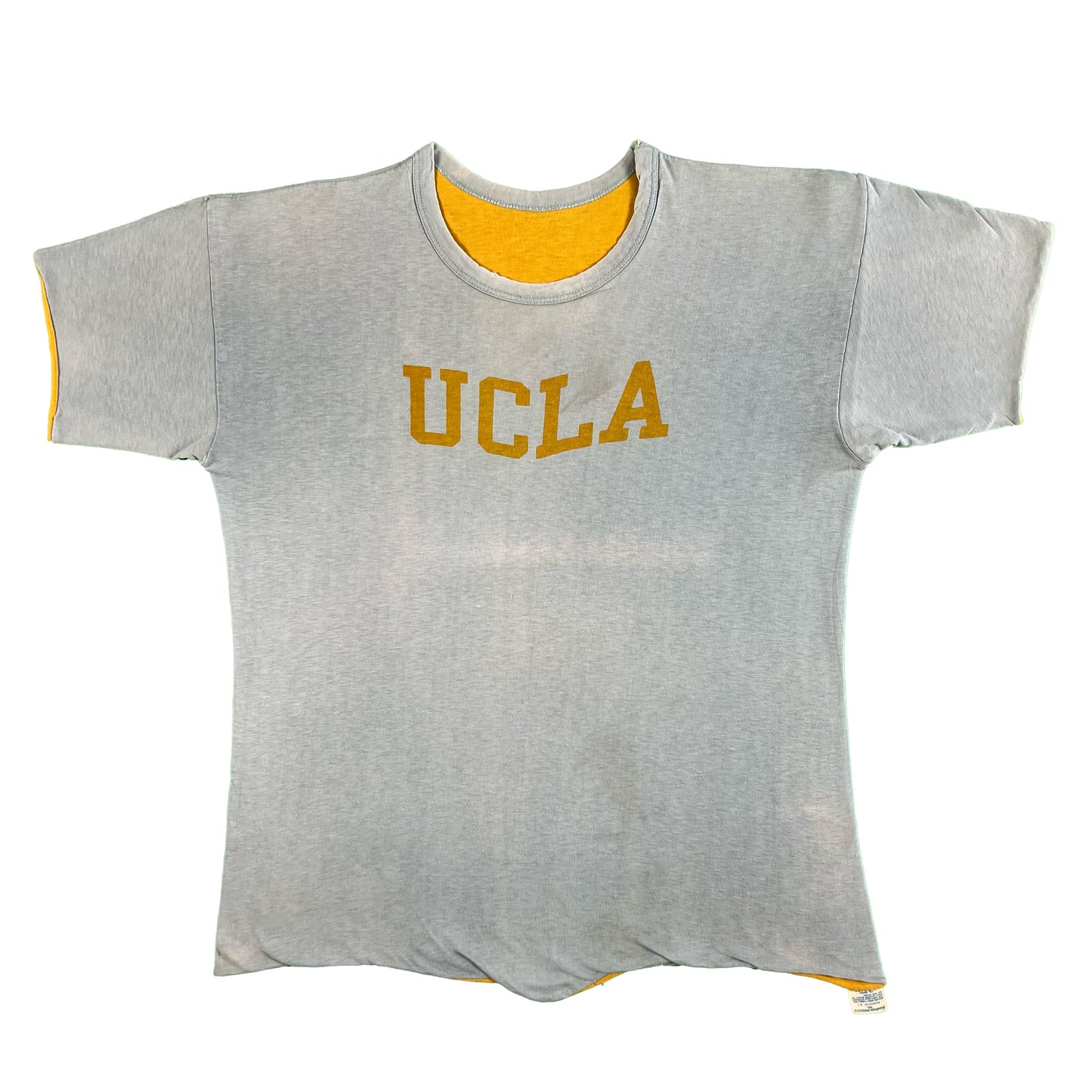 70s UCLA Champion Blue Bar Gym Tee- M