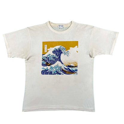 90s Japan Hokusai Wave Tee- L